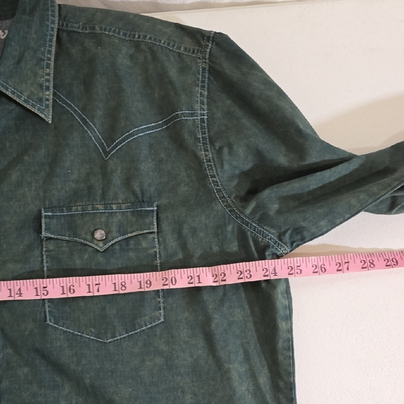 Wrangler Men's Dark Green Casual Shirt - Picture 6 of 8